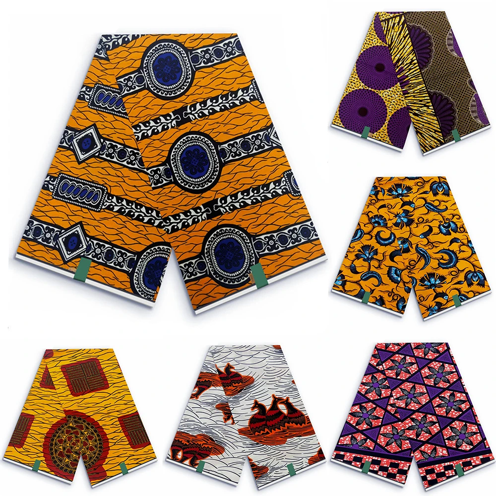 

Veritable Wax 100% Cotton African Wax Fabric Nigerian Ankara Block Prints Batik Fabric Dutch Hollandais Pagne For Sewing VL-159