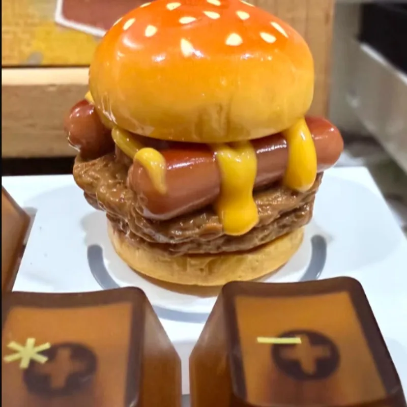 

Горячая распродажа: милые механические клавиши в виде гамбургера, кастомные колпачки из смолы для DIY-клавиатур, персонализированный декор для рабочего стола геймера