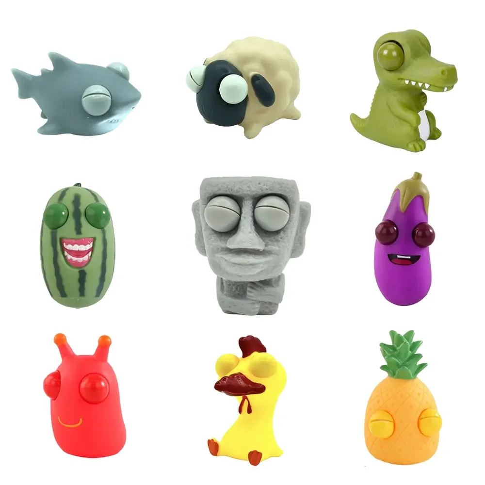 New Unique Creative Funny Releases Stress Slowly Rebounds Soft Statue Squeeze Eyes Adult Kids Stress Relief Fidget Toy Gifts