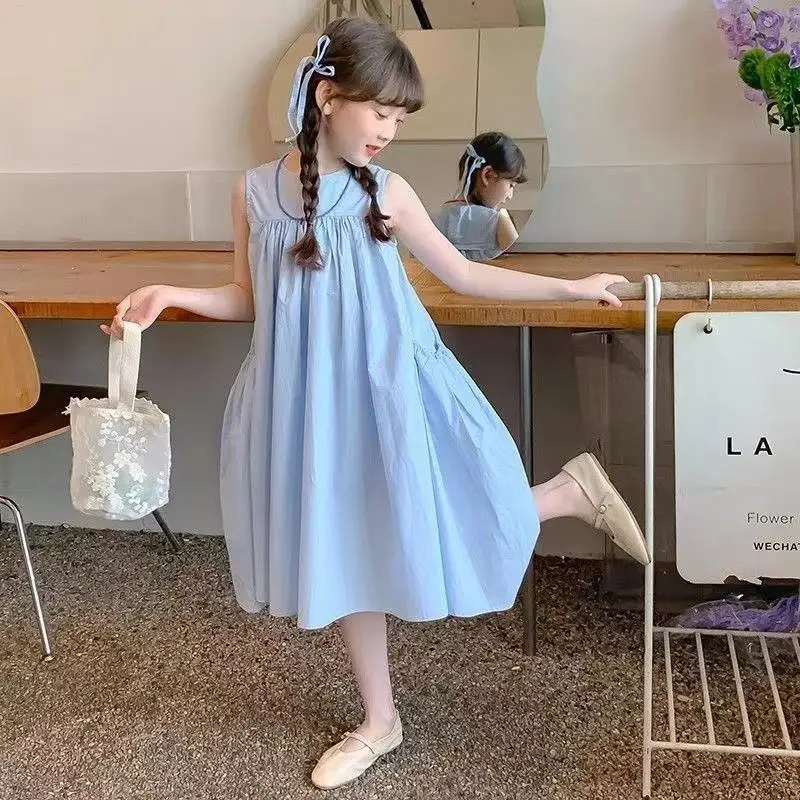 Kids Dress for Girls Summer Girls Dress Graduation Birthday Party Event Fresh Sweet Style Girls Dress 8-12 Years Kids Clothes