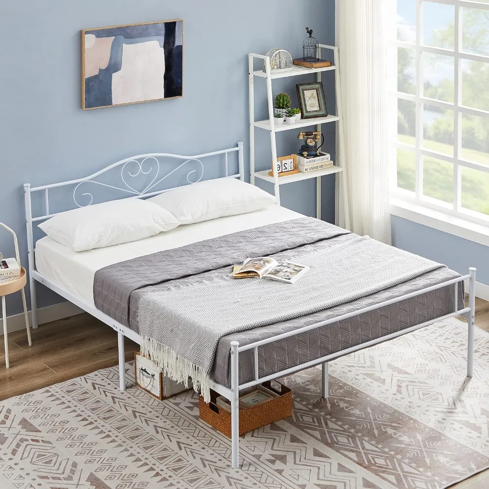 

Full Size Bed Frame with Headboard and Footboard, Heavy Duty with Steel Slats Support,14 Inch Bed Frame