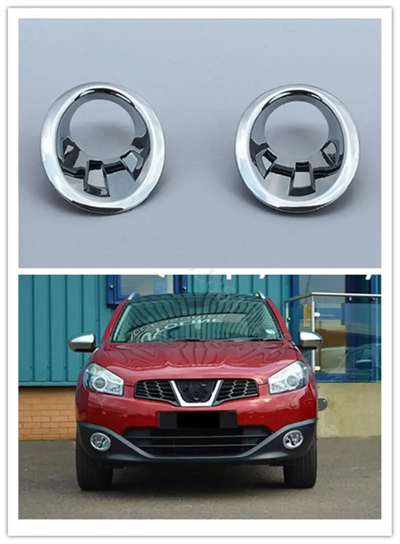 

Fit For Nissan Qashqai / 2 / Dualis 2010 2011 2012 2013 Chrome Front Fog Light Lamp Cover Trim Molding Bezel Garnish Accessories