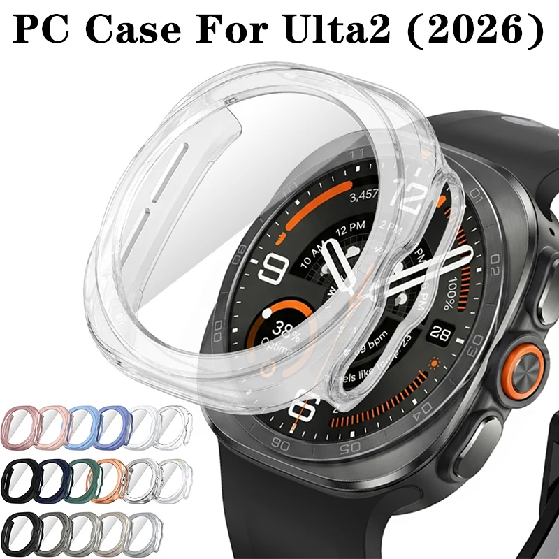 PC Case for Samsung Galaxy Watch Ultra 2 47mm 2026 Tempered Glass Screen Protector for Samsung Galaxy Ultra 2 Bumper Frame Cover