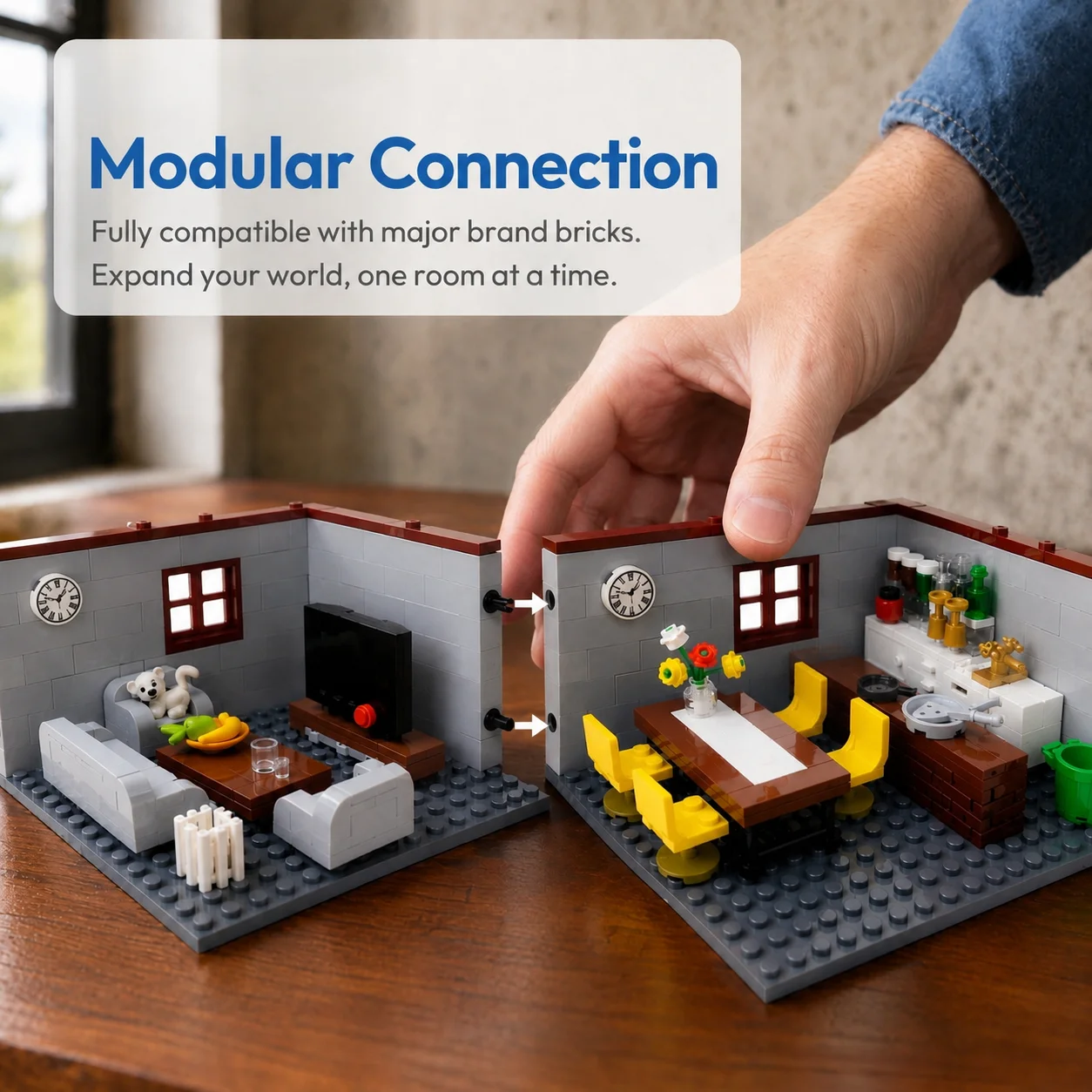 City House Building Blocks Toys for Children Boys Girl DIY Gifts MOC Bricks Bedroom Living Room Furniture Model Juguetes Bloques view 5