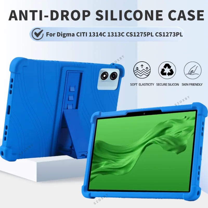 Soft Silicon Stand Protective Shell For Digma CITI 1314C 1313C 4G Case CS1275PL CS1273PL 10.1
