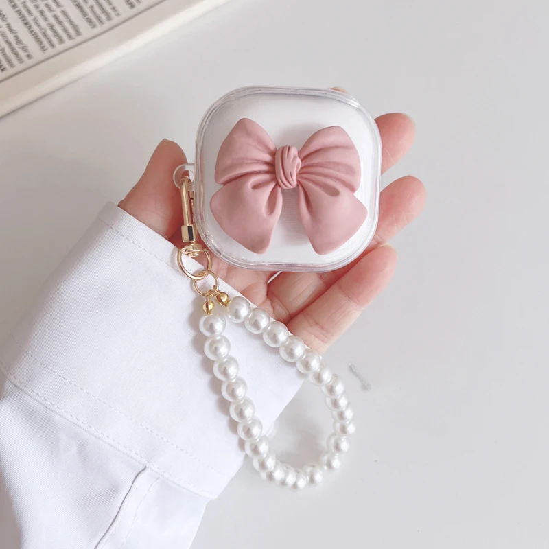 For QCY T13 ANC Case Cartoon Cat / Love Cute Earphone Case With Keychain Silicone TPU Cover For Qcy T13 Cover Hearphone Box