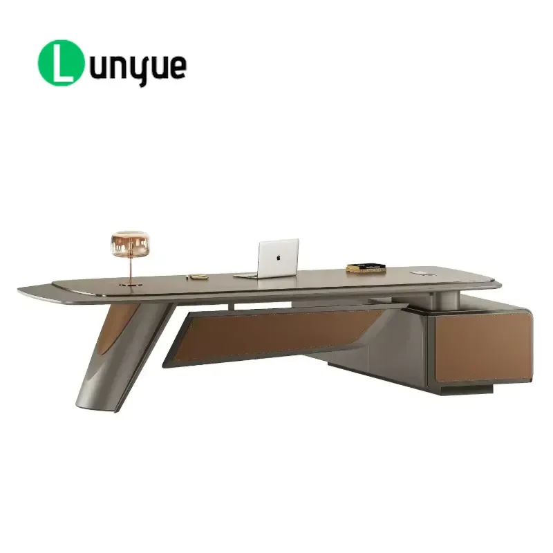 Modern L Shaped CEO Desk Manager Office Table High End Custom Furniture Executive Workstation for Home