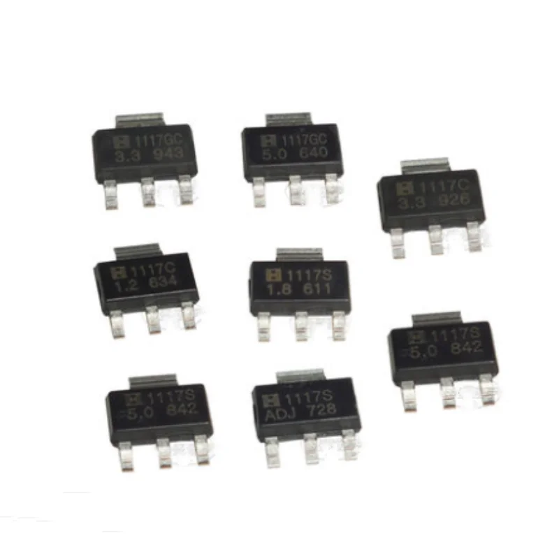 10PCS LM1117S LM117S-1.2 LM1117S-1.8 LM1117S-2.5 LM1117S-3.3 LM1117S-5.0 LM1117S-ADJ  SOT223 Brand new original transistor chip