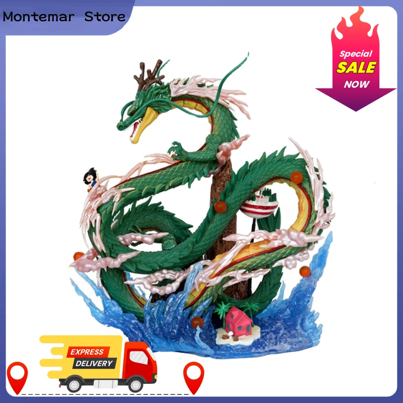 

Dragon Ball Sea God Dragon Figurine Gk Статуя Sea God Dragon And Goku Statue Kakarot Little Wukong Аниме Модель Орнамент