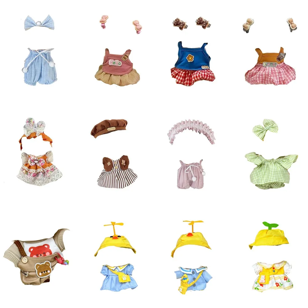 Zubehör 20 cm Baumwolle Puppenkleidung Prinzessin Kleid Gelbe Ente Puppe Lolita Kleid Rock Mehrfarbig