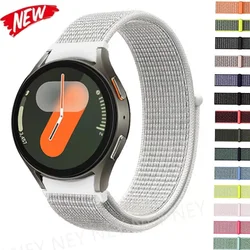 Band For Samsung Galaxy Watch 7/6/4/classic/5 pro 44mm 40mm wrist No Gaps Nylon sport loop correa bracelet Galaxy Watch 7 Strap