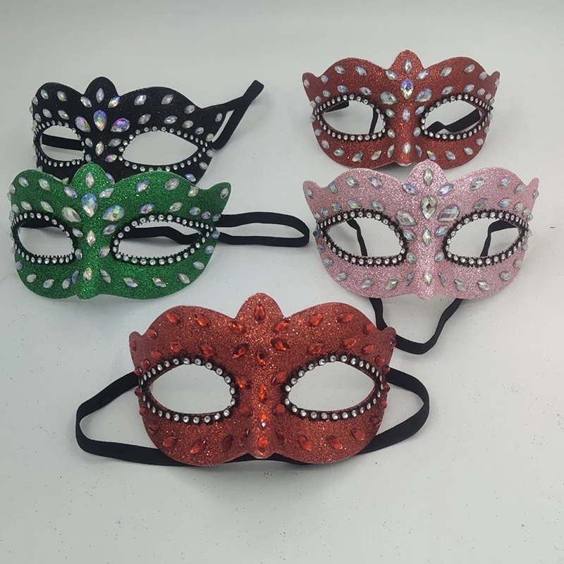 

Rhinestones Women Masquerade Masks Shining Fashion Party Gathering Halloween Easter Christmas Cosplay Dance Festival Bar Show