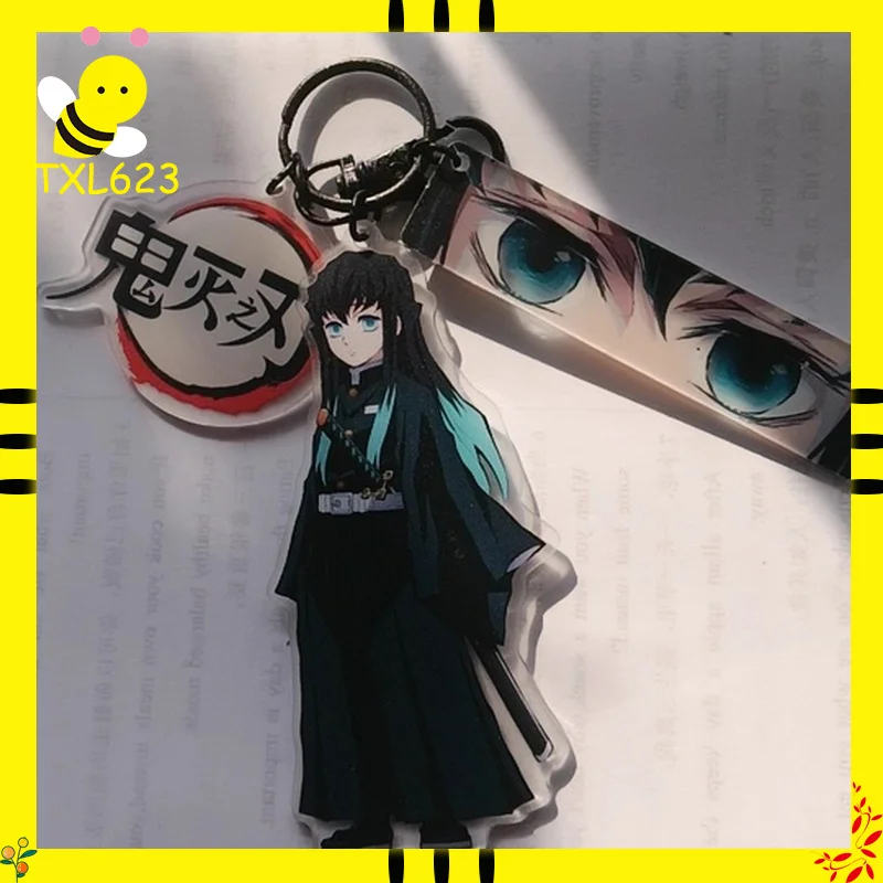 Llavero de Demon Slayer, Muichiro Shinobu Kocho, Kimetsu No Yaiba, Llavero Acrílico, Accesorio de Anime, Decoración para Bolsos, Regalo