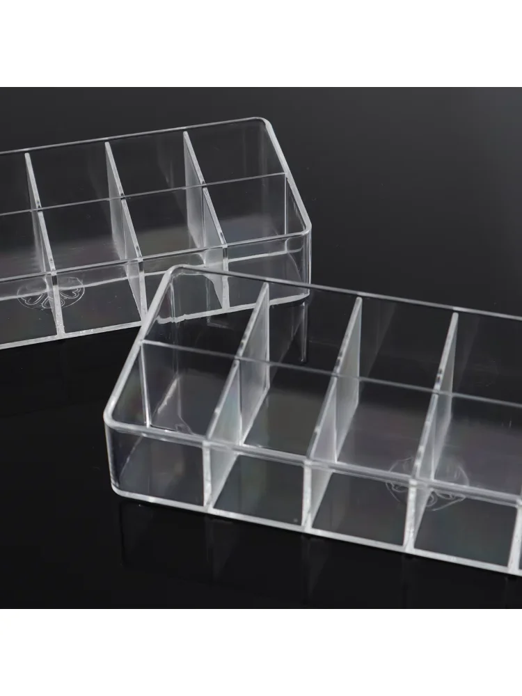 Desktop Lipstick Storage Box, Transparent Acrylic Lip Gloss Storage Compartment, Display Rack for Organizing Lipstick Boxes