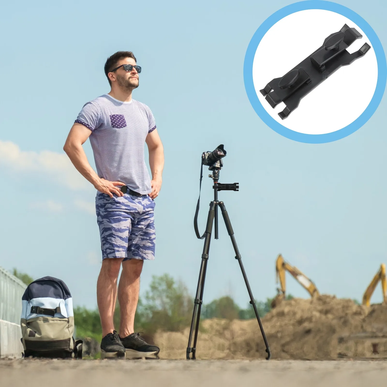 Camera Umbrella Clip Sturdy Steel Tripod Umbrella Holder for Rainproof Sunshade Outdoor Photography Gear Lightweight Easy