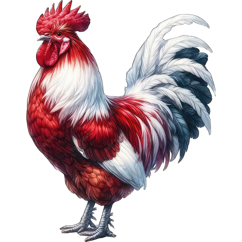 Three Ratels QB49 Powerful rooster Pastoral animals stickers for home decoration personalized car moto decals