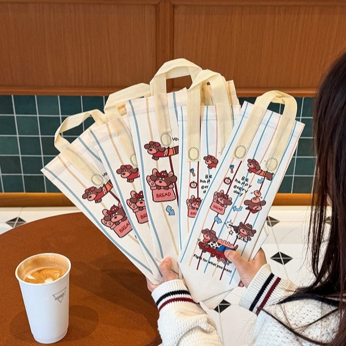 Aluminum Foil Takeaway Packaging Bag Catering Cake Coffee Milk Tea Takeaway Packaging Non-woven Fabrics Pack Bags Insulatio