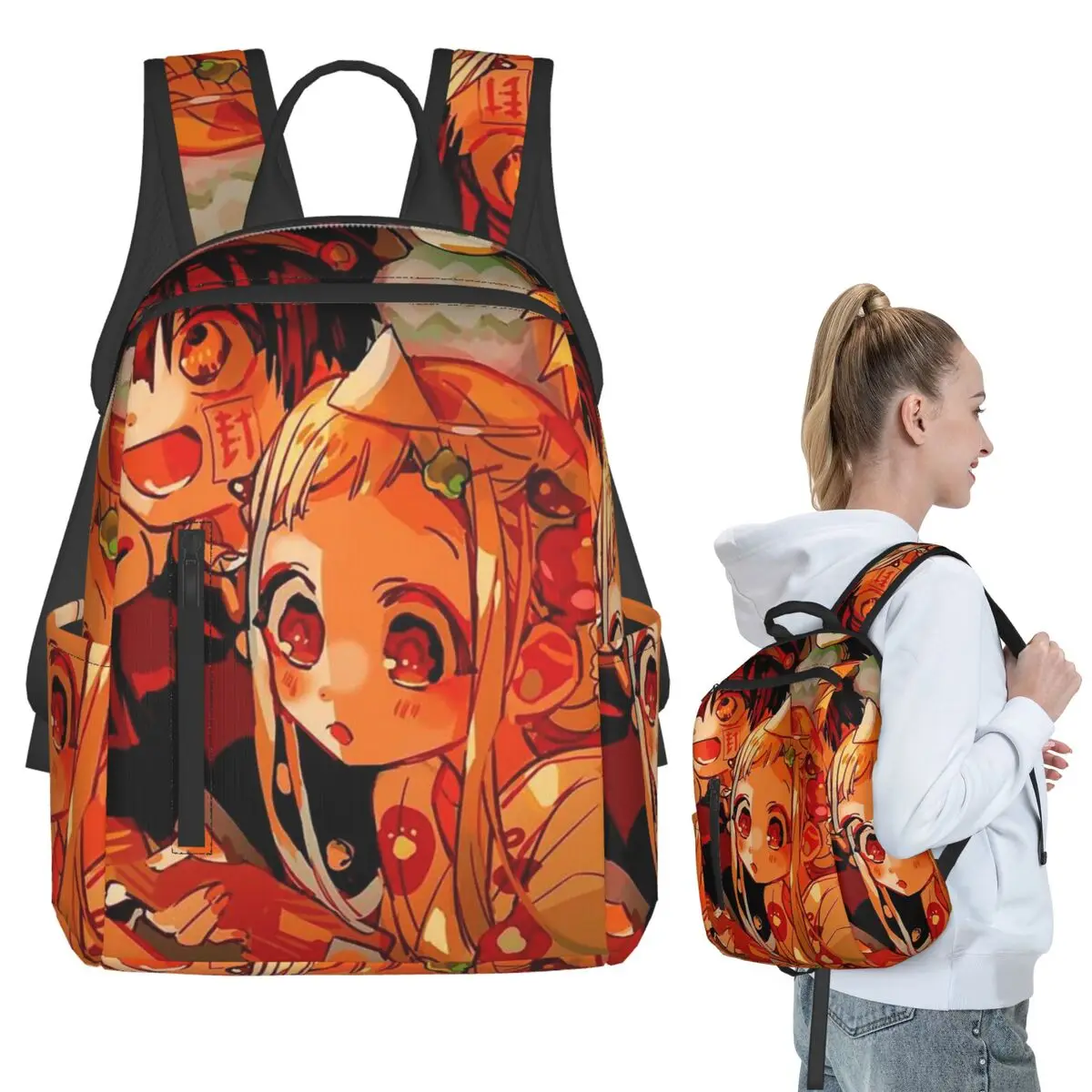 Mochila de la serie de anime «Toilet-Bound Hanako-kun» (18), mochila para estudiantes, bolso para libros, bolso escolar para niños y niñas, bolso de hombro para llevar el portátil, para hombres y mujeres.