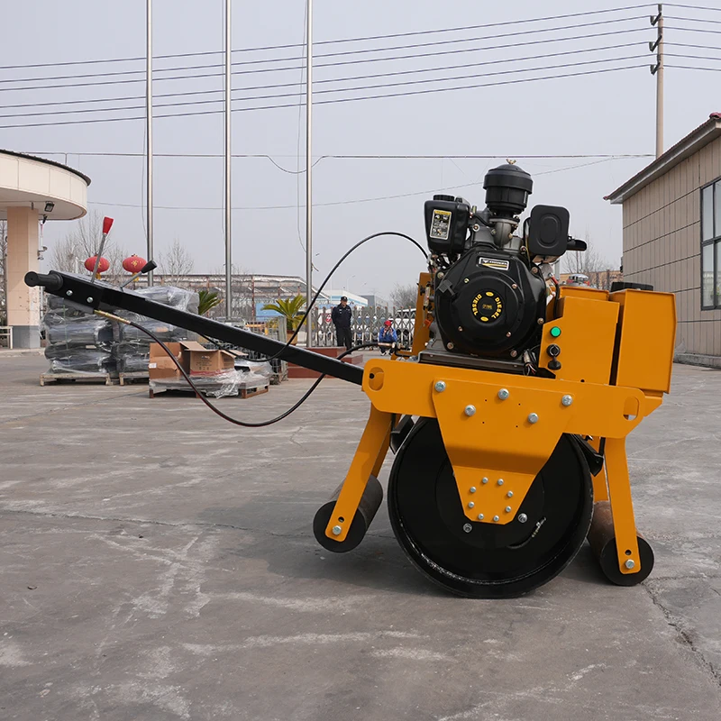0.5Ton Single Drum Vibratory Road Roller Complete Core Parts Mini Compactor for Small Pavement Construction