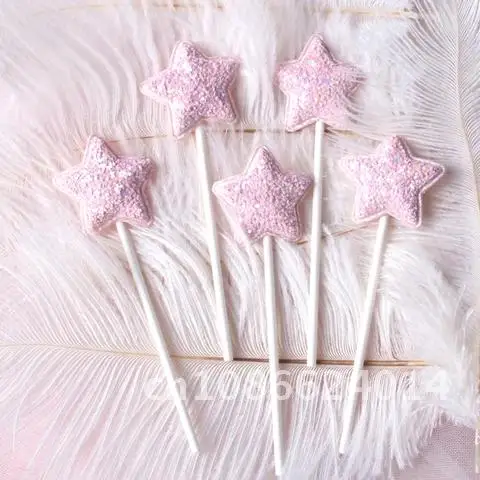 

10 Pieces Crown Stars Love Happy Birthday Cake Decoration Wedding Children Birthday Party Supplies Cupcake Decoration