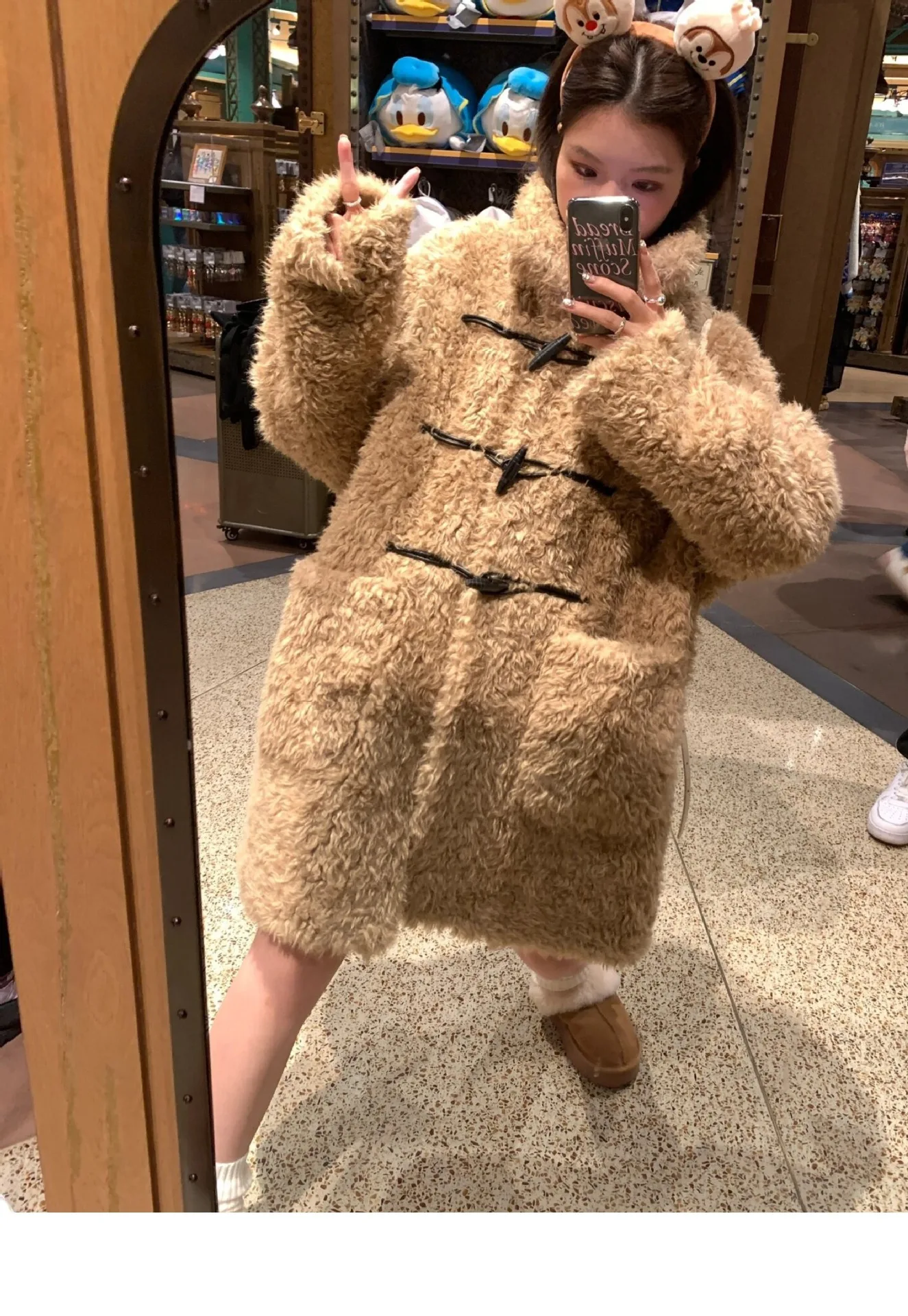 เสื้อโค้ทผู้หญิงความยาวปานกลาง แจ็คเก็ตขนเทียม คอตั้ง เสื้อโค้ทหนา อุ่น สไตล์ Y2k สตรีทแวร์ แจ็คเก็ตลำลอง เสื้อคลุมทำงานสุดหรู สำหรับฤดูใบไม้ร่วงและฤดูหนาว