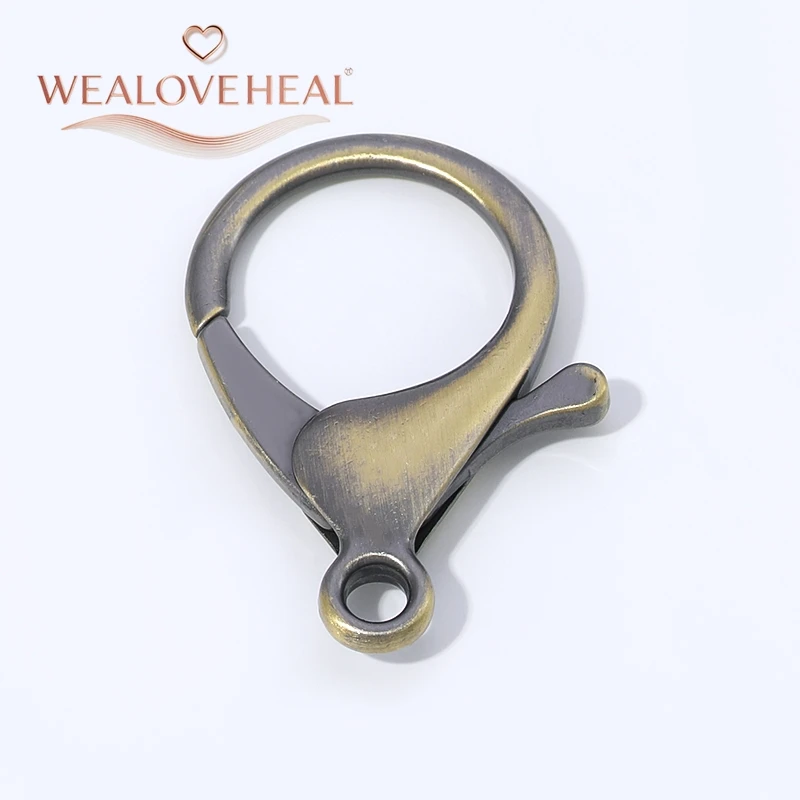 armband verschluss，34,5mm Antik-Bronze Messingbeschichteter Großer Karabinerhaken Endverbinder DIY Schmuckzubehör für Armband- und Halsketten-Herstellung – Detail 17