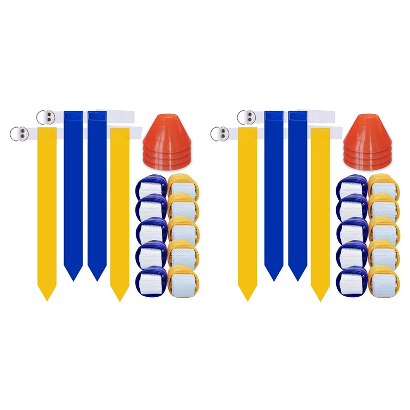 

B93B-Flag Football Set,20 Player Flag Football Belts And Flags Set, Complete Indoor & Outdoor Training Set,Football Belts Kit