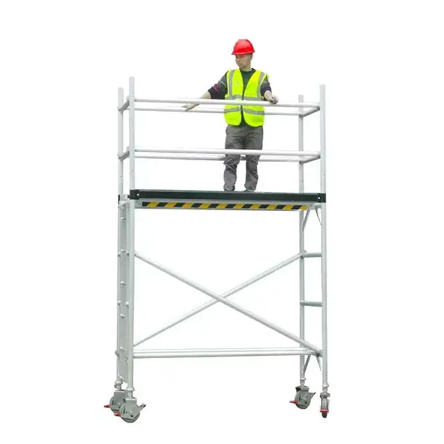 Andcha de torre de liga de alumínio leve com altura personalizável, andaime de construção sistemado, venda quente, fabricação direta