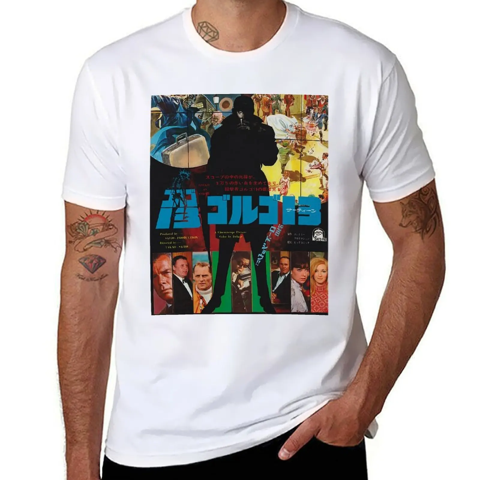 

Golgo 13 Japanese Movie Poster T-Shirt Plus Size Simple Casual Top