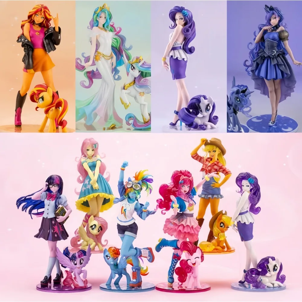 Figuras de acción de My Little Pony de 20-22cm, Twilight Sparkle/Rainbow Dash/Apple Jack/Hatsune Miku, figuras de acción de PVC, juguete de colección, regalo
