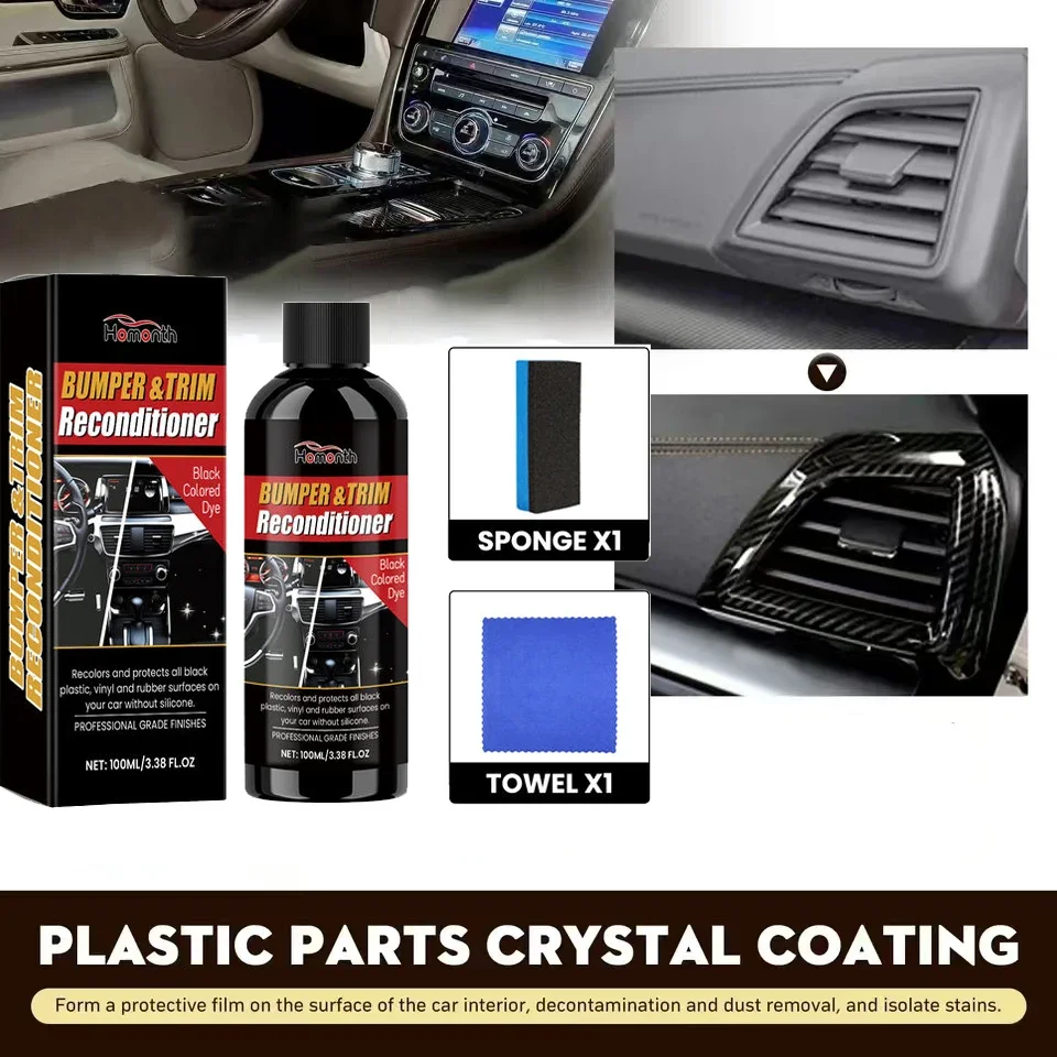 

Car Plastics Restorer Agent Car Restorer Cream Plastics Parts Crystal Coating Plastics Trim Restorer Cars Maintenance Agent