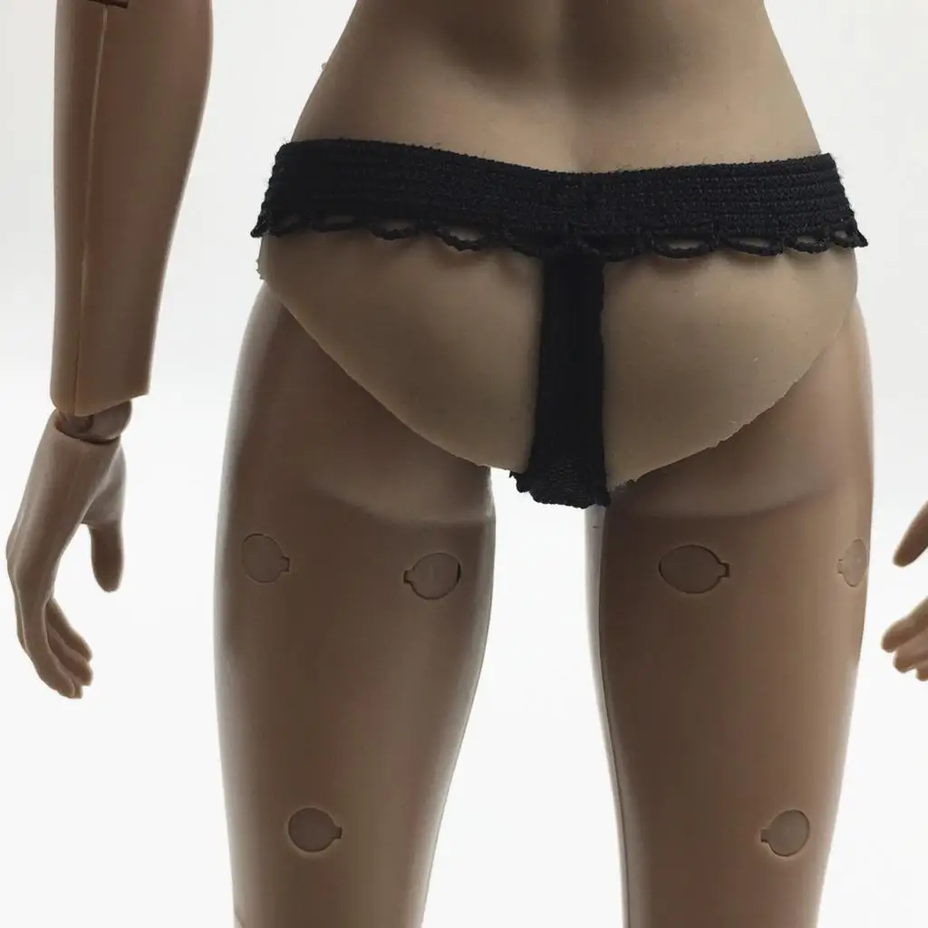 1/6 Scale Women Black Lace Thong for 12 Inches Action Figure