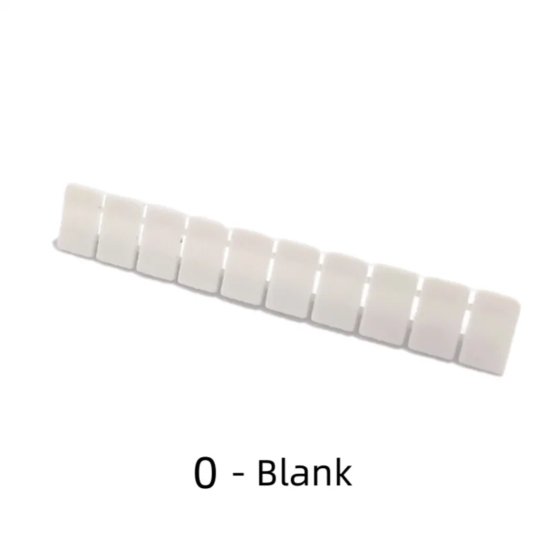 Strong Compression Resistance ZB5 DIN Rail Terminal Block Marking Label with Standard Numbering White Nylon Marking Tag