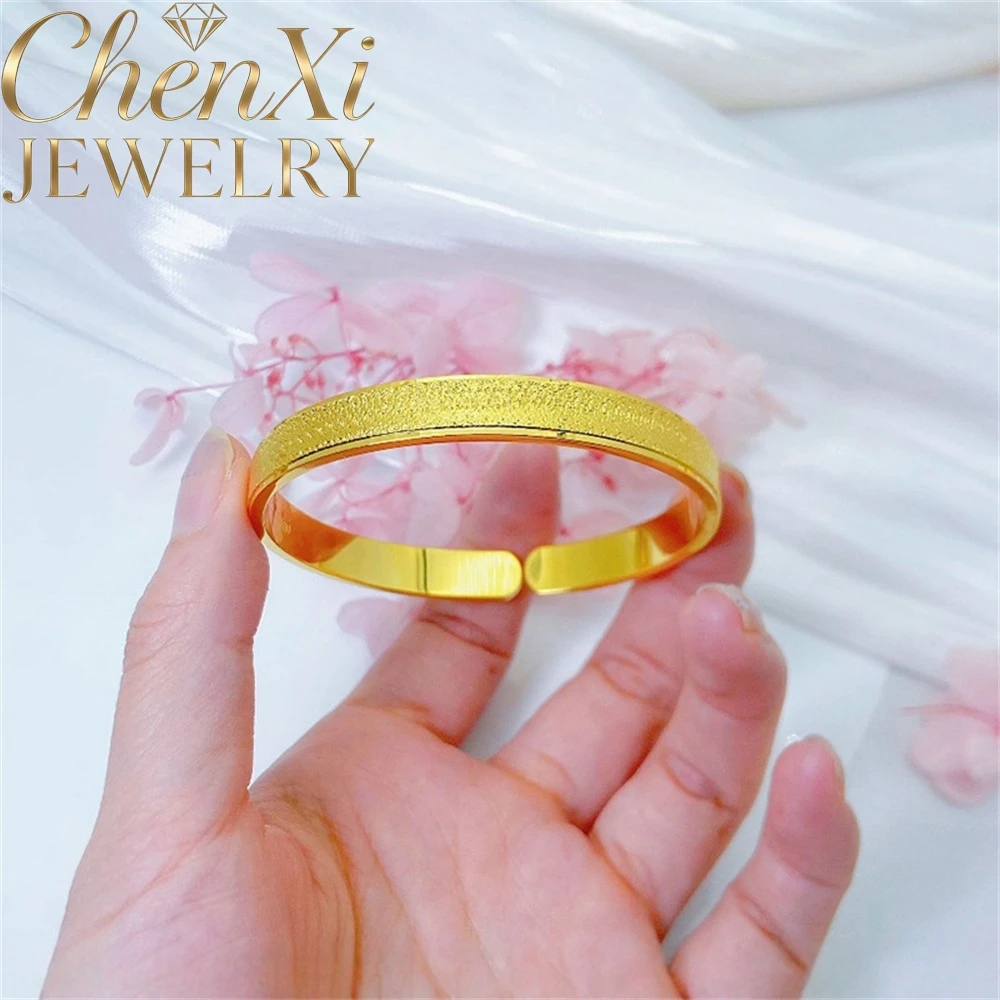 High-end Sand gold Open bracelet Selling Popular Luxury Quality Jewelry Festival Gift Elegant Charms Exquisite Fashion Simple