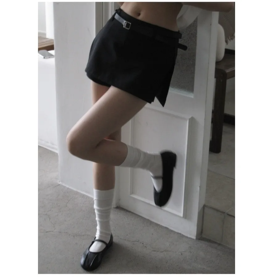 High Waist A-Line  Skirt Pants Versatile Safety Pants Suit Casual Wear Standard Fit Short Skirt Pants for Young Women