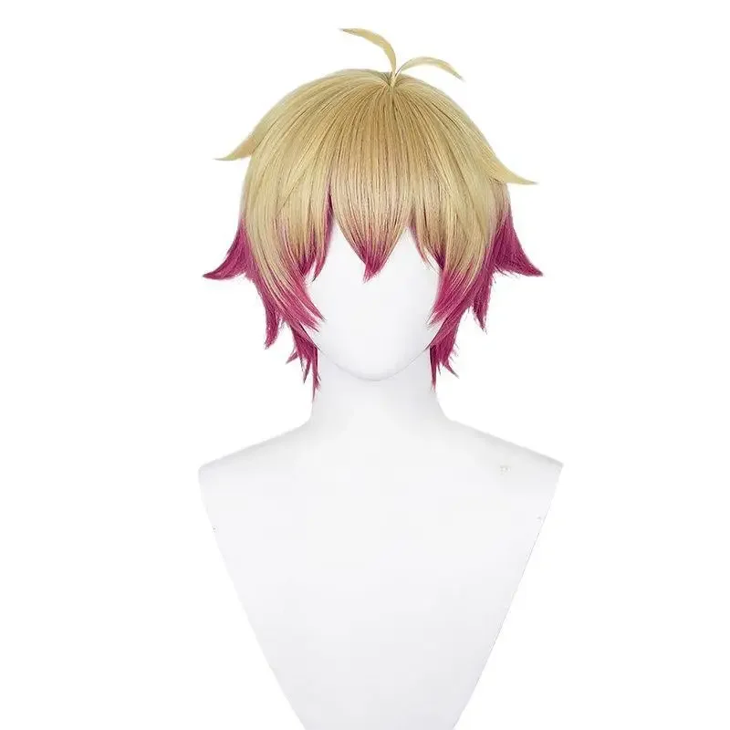 New Style Of Blue Prison Stripes Double-color Gradient Spliced Cosplay Wig