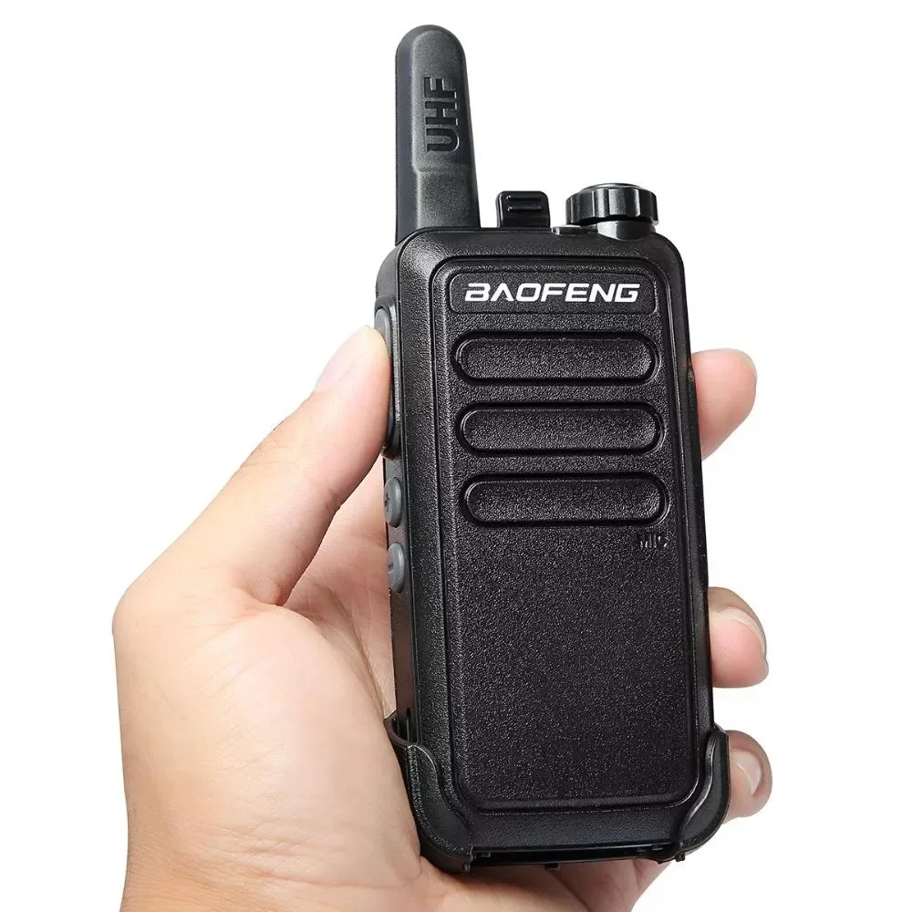 2 buah Mini BaoFeng Walkie talkie BF-R5 USB pengisi daya UHF400-470MHz Set Radio portabel 2-Way mainan anak-anak pemancar komunikasi