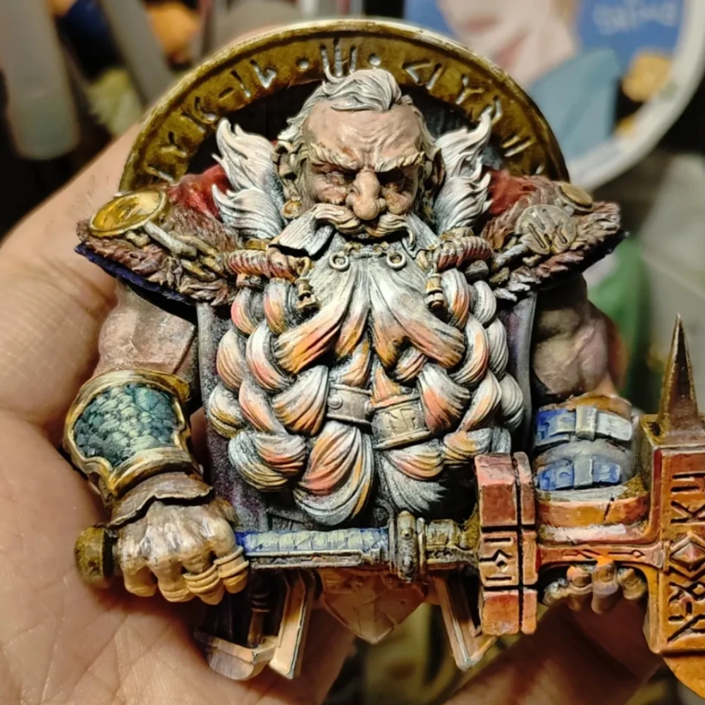 1/10 Dwarf Soldier Unpainted Unassembled Model Kit DIY Coloring Assembly Figurines