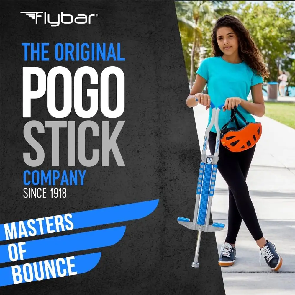 Flybar Master Pogo Stick para niños mayores de 9 años, 80 a 160 libras – Asas de fácil agarre – Juguete de ejercicio activo para Tweens y adolescentes – Juguete al aire libre