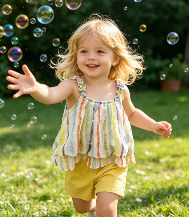 

Girls Set 2026 Spring and Summer New Children's Clothing Korean Style Girls Baby Color Striped Halter Shorts Two Sets