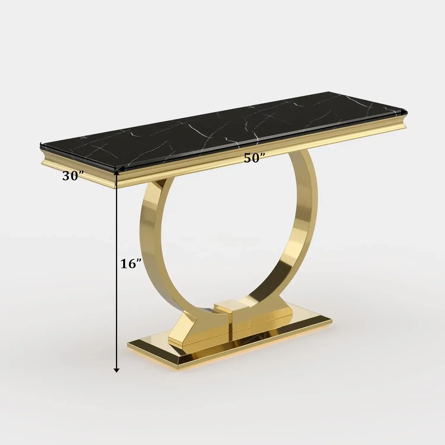 Black Gold Console Table, 50