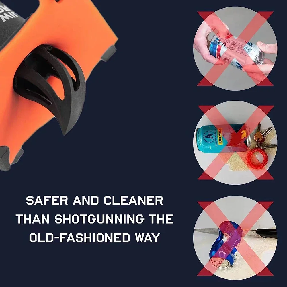 Creative Can Opener With Built In Funnel Beer Hole Opener Beach Drinking Outdoor Bottle Opener Portable Shotgun Tool