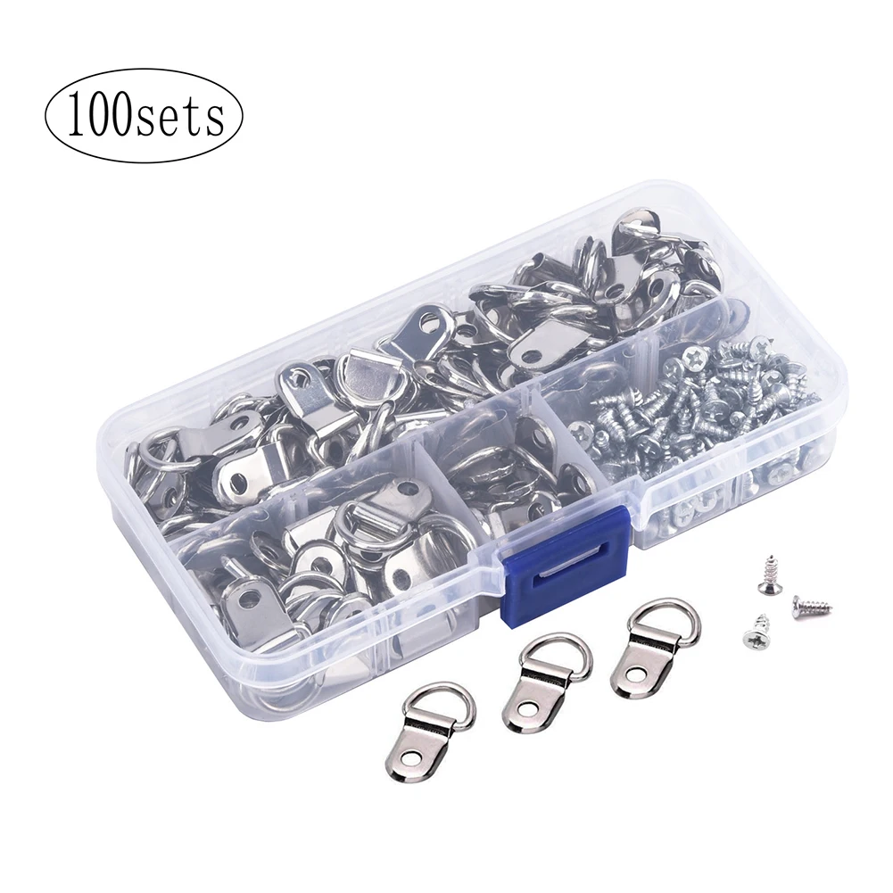 D Ring Buckles Stainless Steel Silver Gold for Backpacks Pet Collars DIY Crafting Durable Hardware Set 100pcs