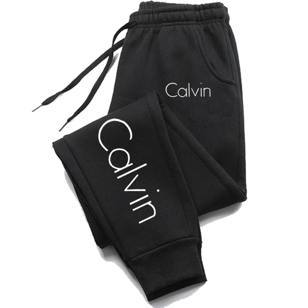 

Casual Printed Sports Running Trousers Men Women Autumn Drawstring Long Pants Fitness Solid Sweatpants Unisex Gym Wear