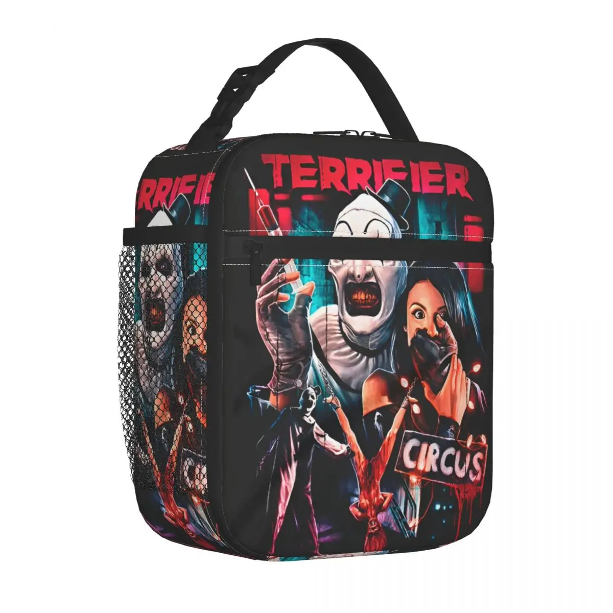 Terrifier 3 Horror Clown Insulated Lunch Bags Thermal Bag  Meal Container Leakproof Tote Lunch Box Girl Boy Beach Travel