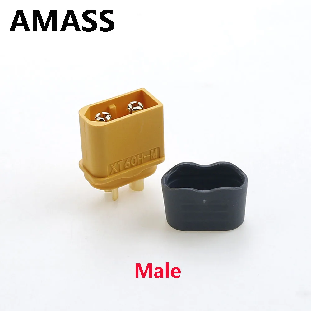 Amass XT60H with Sheath Housing Female/male XT60 XT60H-M XT60H-F connector plug for RC Lipo Battery cars fpv drones Airplane car