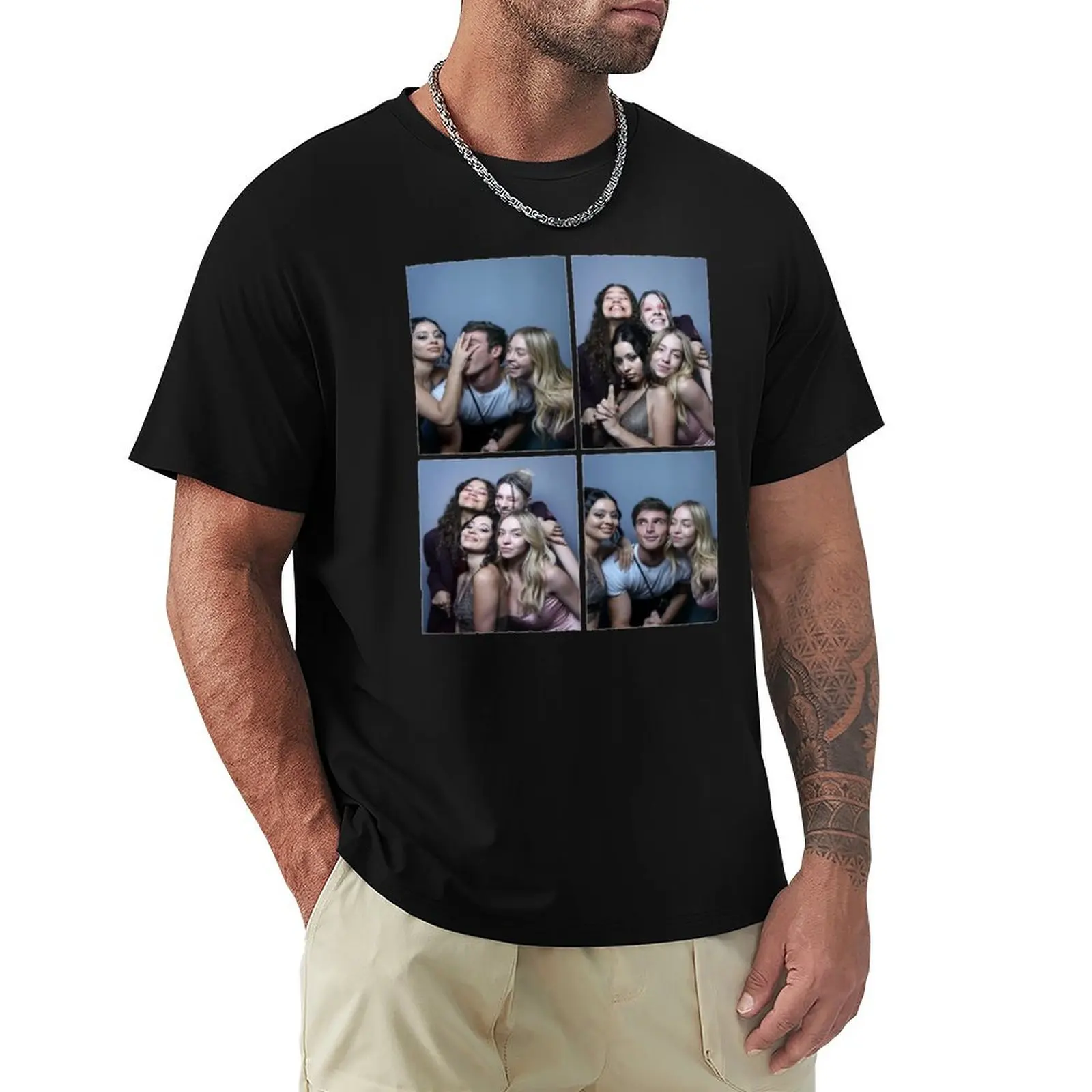 Camiseta Euphoria Cast Photobooth, camiseta ligera para correr