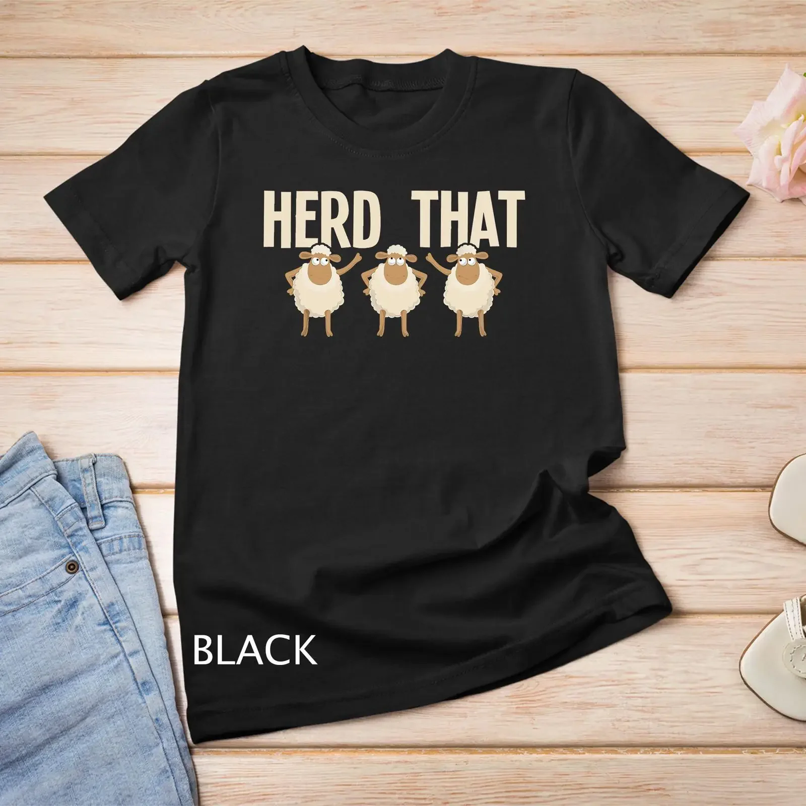 Camiseta Herd That Sheep Whisperer Herder Farmer Homestead, ropa de diseñador vintage lavada, cómoda, suave y transpirable