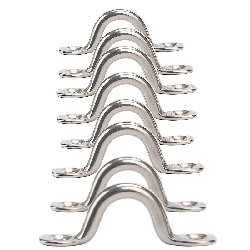 8 Pieces of 304 Stainless Steel Securing Rings, Kayak Deck Hangers, Suitable for Kayak and Canoe Rigging, Kayaks and Accessories