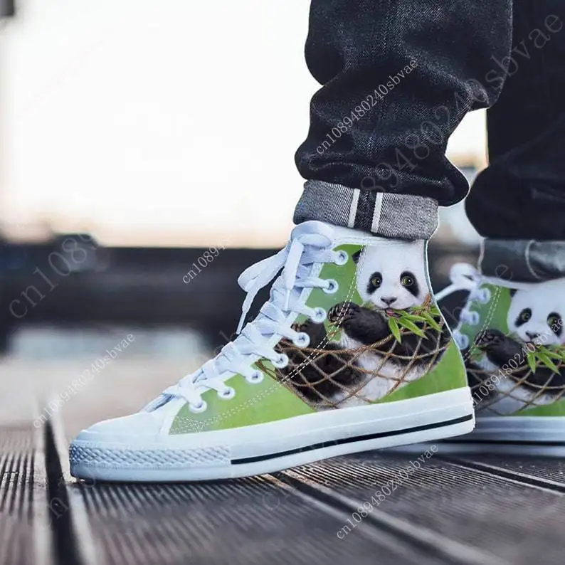 

Panda High Top Shoes Mens Womens Teenager Sneakers Canvas High Quality Outdoor Daily Sneaker Custom Made Couple Shoe